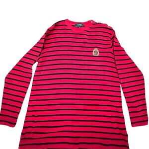 Vintage Lauren Ralph Lauren Red Blue Striped embroidered crest thermal SZ Small